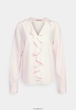 femmes chemisier à volant frontal chemisier rose 006BT684 Anna Field