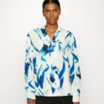 femmes chemisier boutonné blanc, bleu 006BT679 Anna Field