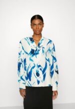 femmes chemisier boutonné blanc, bleu 006BT679 Anna Field
