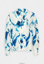 femmes chemisier boutonné blanc, bleu 006BT679 Anna Field - Image 4