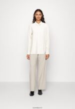 femmes chemisier boutonné en mélange de lin chemisier boutonné beige 006BT680 Anna Field - Image 2