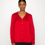 femmes chemisier boutonné rouge 006BT678 Anna Field