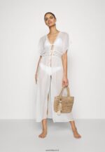 femmes couverture brodée 802 noir accessoire de plage 001 blanc 006BT741 Anna Field - Image 2