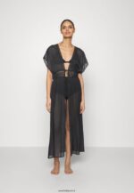 femmes couverture brodée 802 noir accessoire de plage 802 noir 006BT739 Anna Field