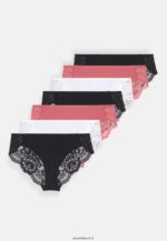 femmes Culotte brésilienne coton et dentelle 7pp rose/blanc/noir 006BT953 Anna Field - Image 7