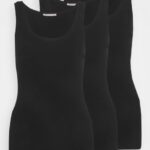 femmes débardeur basique 3er pack top noir/noir/noir 006BT468 Anna Field