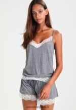 femmes ensemble pyjama blanc cassé/bleu foncé 006BT1060 Anna Field