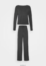 femmes ensemble pyjama gris foncé 006BT1071 Anna Field - Image 5