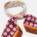 femmes foulard rose/marron/jaune 006BT2845 Anna Field