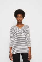 femmes haut à manches longues blanc/noir 006BT575 Anna Field