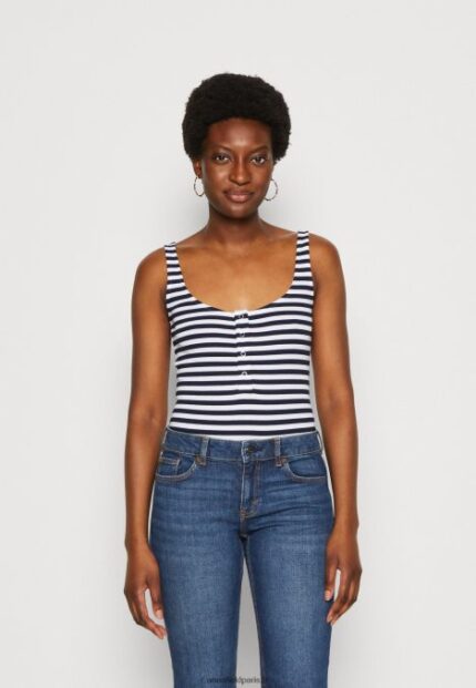 femmes haut blanc/bleu 006BT467 Anna Field