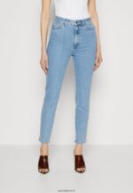 femmes Jean slim en denim bleu clair 006BT663 Anna Field