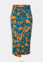 femmes jupe crayon bleu 006BT795 Anna Field