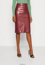 femmes jupe crayon bordeaux 006BT803 Anna Field