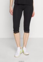 femmes legging capri avec pantalon legging en dentelle noir 006BT655 Anna Field