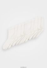 femmes Lot de 10 chaussettes blanc cassé 006BT1122 Anna Field