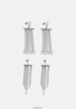 femmes Lot de 2 boucles d'oreilles argentées 006BT2663 Anna Field