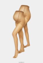 femmes Lot de 2 collants 20 deniers camel 006BT1102 Anna Field
