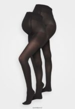 femmes Lot de 2 collants de maternité 60 deniers noirs 006BT1115 Anna Field