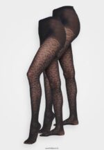 femmes Lot de 2 collants noirs 006BT1113 Anna Field