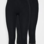 femmes Lot de 2 pantalons leggings noir 006BT656 Anna Field