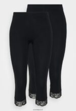 femmes Lot de 2 pantalons leggings noir 006BT656 Anna Field