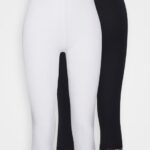 femmes Lot de 2 pantalons leggings noir/blanc 006BT661 Anna Field