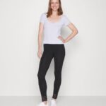 femmes Lot de 2 pantalons leggings noir/bleu foncé 006BT657 Anna Field