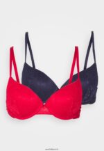 femmes Lot de 2 soutiens-gorge à armatures bleu/rouge 006BT927 Anna Field - Image 5