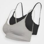 femmes Lot de 2 soutiens-gorge de maternité sans couture bustier gris/noir 006BT952 Anna Field