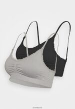 femmes Lot de 2 soutiens-gorge de maternité sans couture bustier gris/noir 006BT952 Anna Field