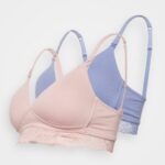 femmes Lot de 2 soutiens-gorge t-shirt bleu foncé/rose 006BT949 Anna Field