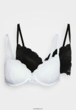 femmes Lot de 2 soutiens-gorge t-shirt en dentelle soutien-gorge à armatures blanc/noir 006BT943 Anna Field - Image 5
