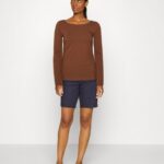 femmes Lot de 2 tops manches longues marron/blanc 006BT584 Anna Field