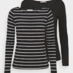 femmes Lot de 2 tops manches longues noir 006BT591 Anna Field