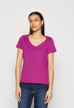 femmes Lot de 3 t-shirts basiques jaune foncé/violet/blanc 006BT255 Anna Field - Image 4