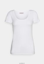femmes Lot de 3 t-shirts basiques rouge foncé/bleu foncé/blanc 006BT330 Anna Field - Image 5