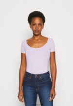 femmes Lot de 3 t-shirts basiques violet/blanc/gris clair chiné 006BT264 Anna Field - Image 2