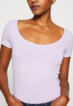femmes Lot de 3 t-shirts basiques violet/blanc/gris clair chiné 006BT264 Anna Field - Image 8