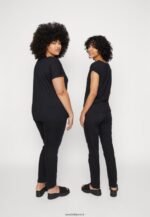 femmes Lot de 3 t-shirts imprimés bleu clair/blanc/noir 006BT263 Anna Field - Image 7