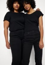 femmes Lot de 3 t-shirts imprimés bleu clair/blanc/noir 006BT263 Anna Field - Image 10