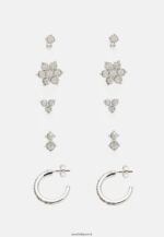 femmes Lot de 5 boucles d'oreilles argentées 006BT2662 Anna Field