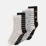 femmes Lot de 5 chaussettes gris/noir 006BT1142 Anna Field