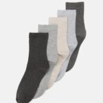 femmes Lot de 5 chaussettes noir/gris 006BT1133 Anna Field