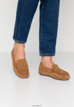 femmes mocassins cuir cognac 006BT1858 Anna Field