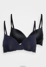 femmes nadine 2pp soutien-gorge t-shirt soutien-gorge t-shirt bleu foncé/noir 006BT935 Anna Field - Image 5