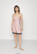 femmes nuisette rose/noir 006BT1041 Anna Field