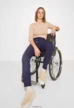 femmes pantalon bleu foncé 006BT643 Anna Field - Image 9