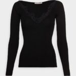 femmes pull en dentelle noir 006BT856 Anna Field