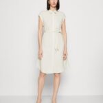 femmes robe chemise beige 006BT82 Anna Field